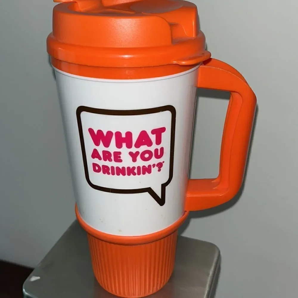 Dunkin Donuts Whirley insulated commuter coffee cup mug retro Bucket Hat Cap NEW